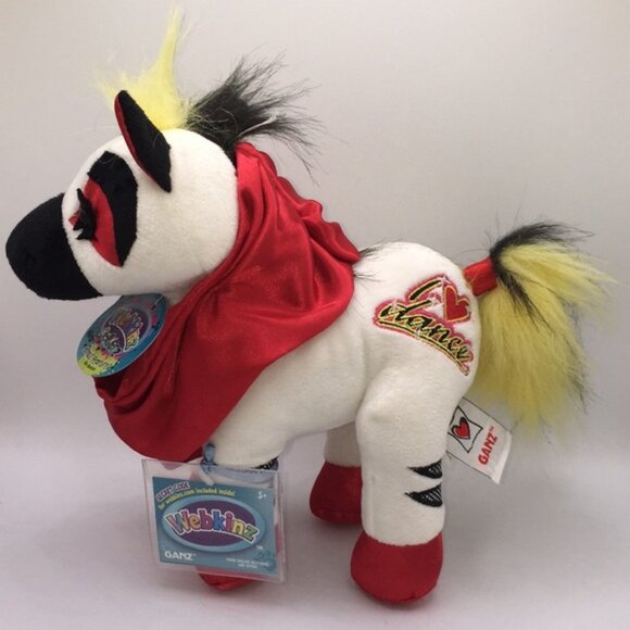 Webkinz Rockerz Zebra Plush Stuffed Animal HM5113 Ganz with Sealed Code - Picture 1 of 14
